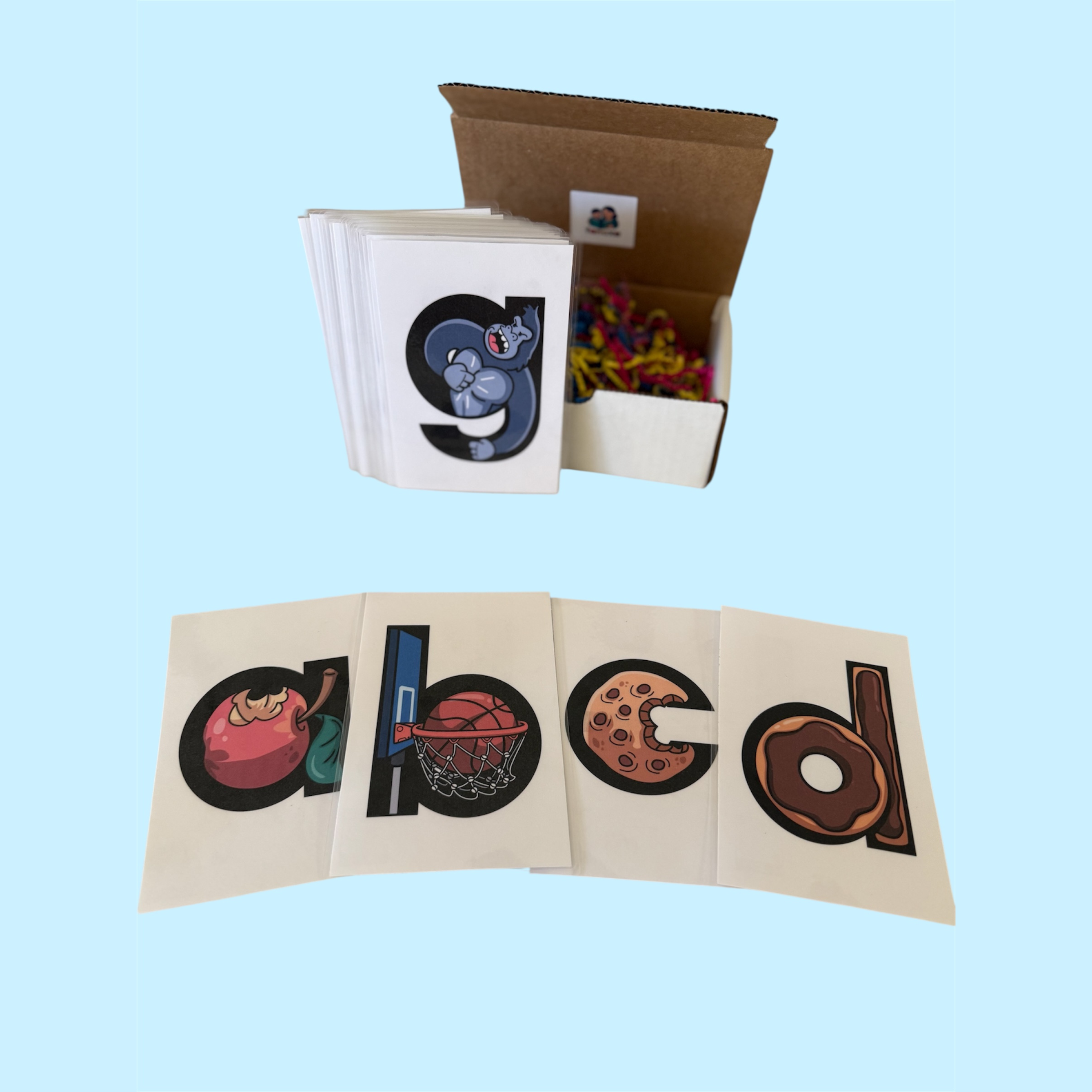 Letter sounds flashcards, flashcards, fonexa, small,