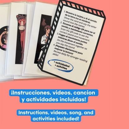 large digital mnemonic phonics flashcards for kids with clear images