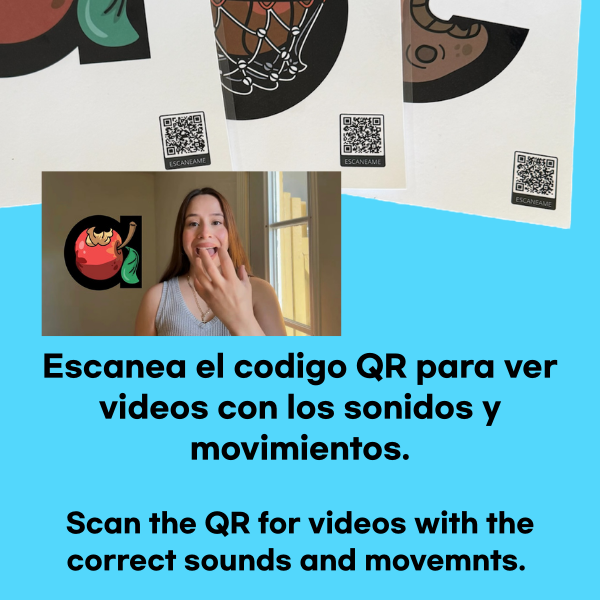 large digital mnemonic phonics flashcards for kids with clear images