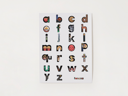 mnemonic alphabet poster for kids with letter sounds