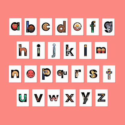 mnemonic phonics big flashcards for kids with embedded pictograph images